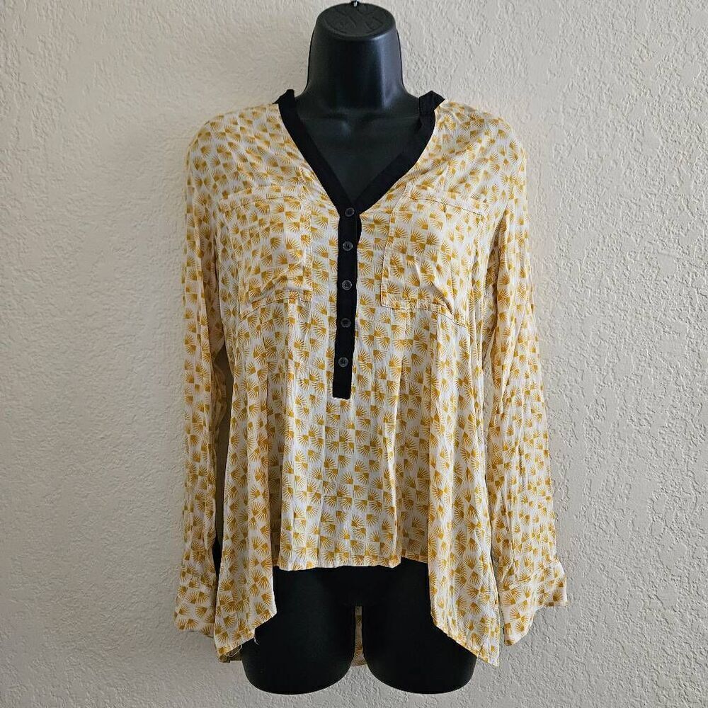 Vanessa Virginia Anthropologie Sunburst Blouse